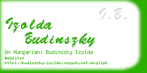 izolda budinszky business card